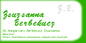 zsuzsanna berbekucz business card